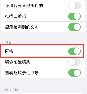 博山苹果手机维修网点分享iPhone如何开启九宫格构图功能